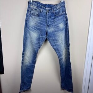 G-Star Raw Mens 3301 Tapered Blue Denim Jeans‎ W44 L34